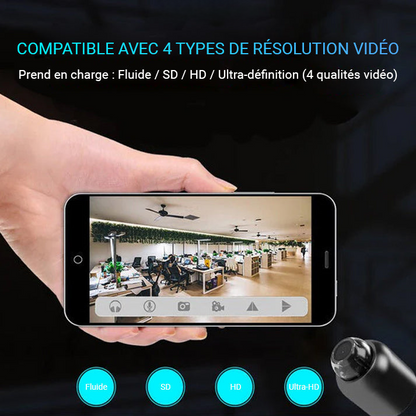 4K HD Mini Security Camera with Wide-Angle Lens