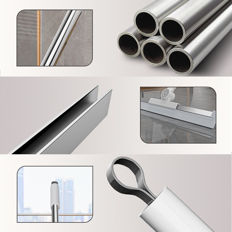 3-in-1 Silicone Floor Squeegee with Telescopic Handle