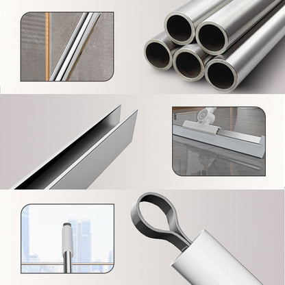 3-in-1 Silicone Floor Squeegee with Telescopic Handle