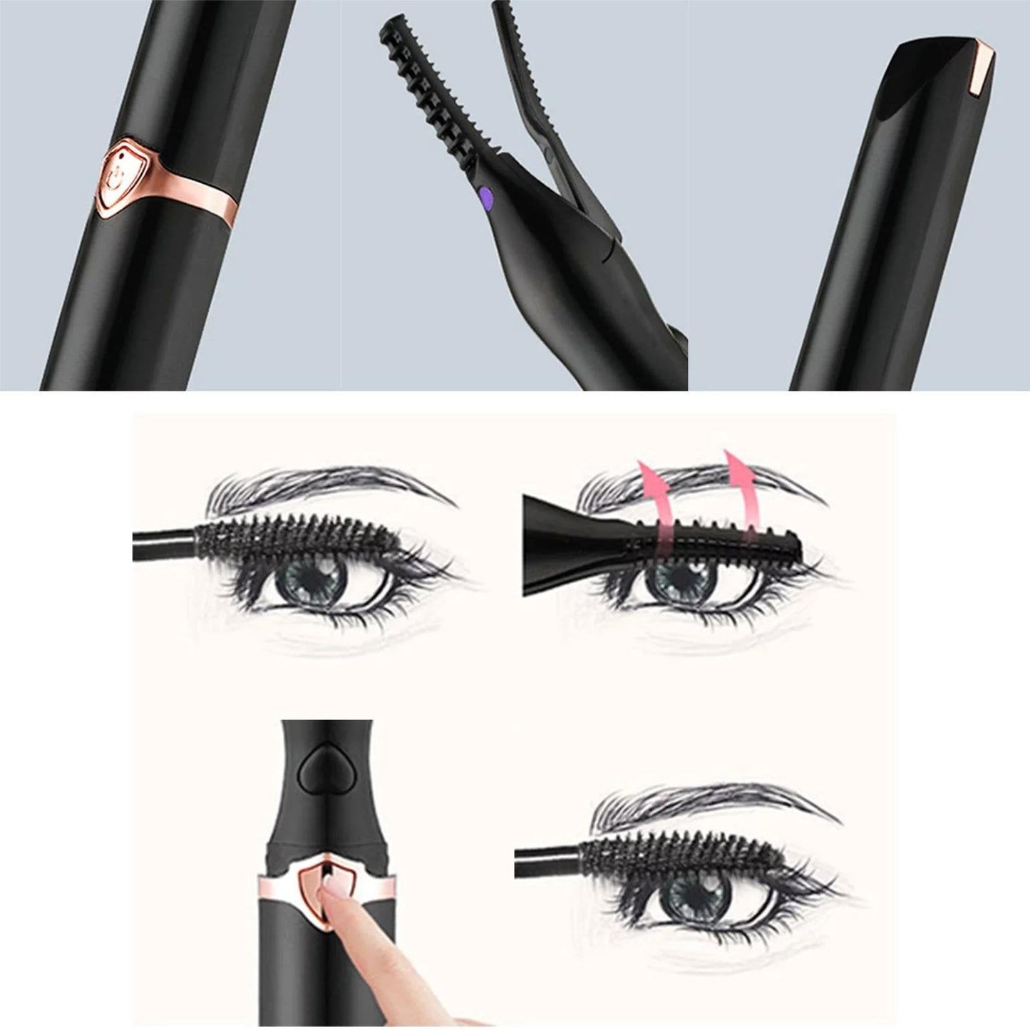 Electric Heated Eyelash Curler with 3 Settings