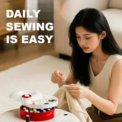 16-Color Sewing Kit with Magnetic Needle Holder