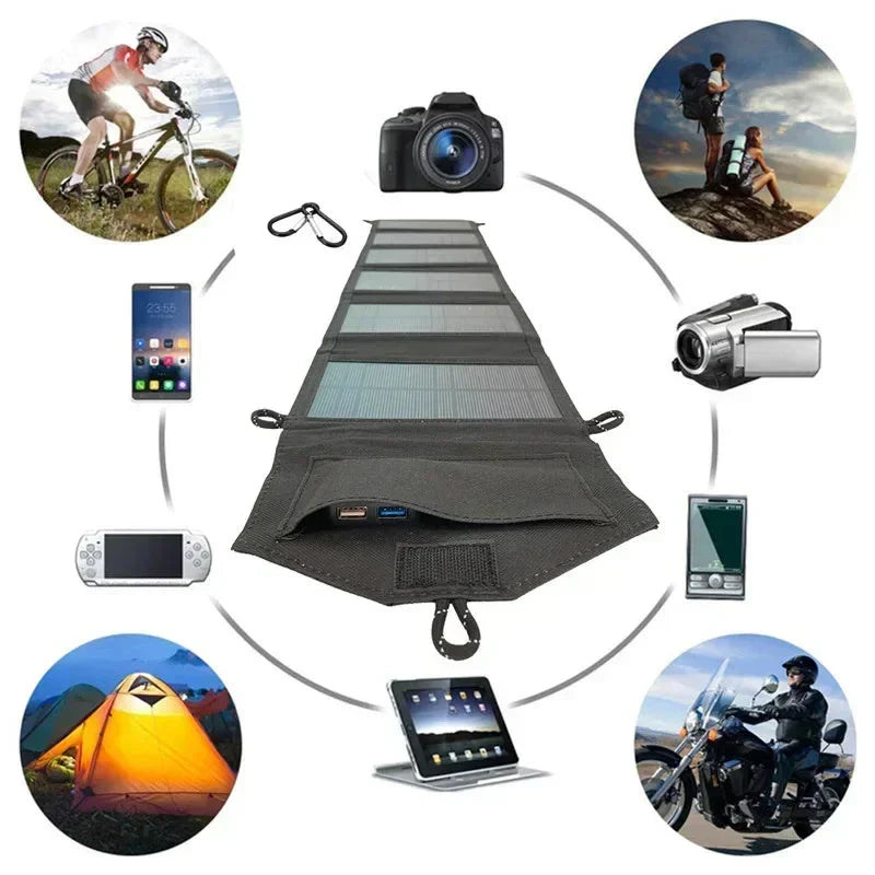 20W Foldable Solar Power Bank Charger