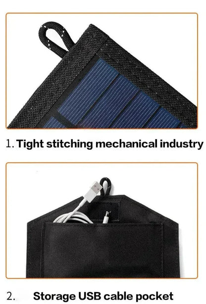 20W Foldable Solar Power Bank Charger