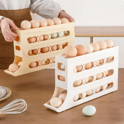4-Tier Automatic Sliding Egg Holder (30 Eggs)