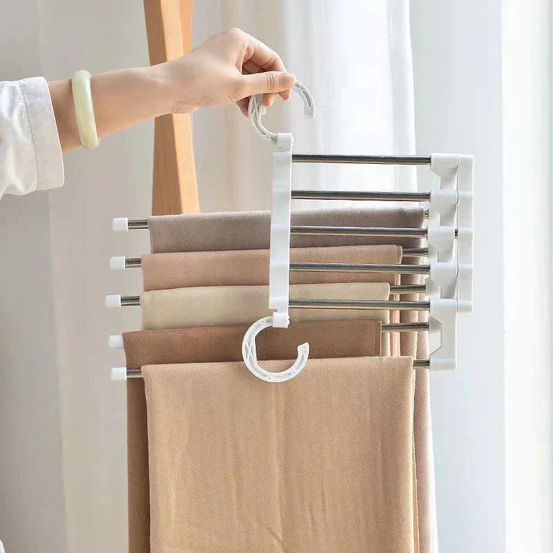 5-in-1 Stainless Steel Clothes Hanger - Space Saver