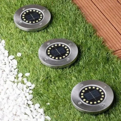 3-Pack Solar Garden Lights - Wireless Outdoor Path Lighting