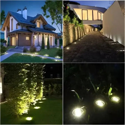 3-Pack Solar Garden Lights - Wireless Outdoor Path Lighting