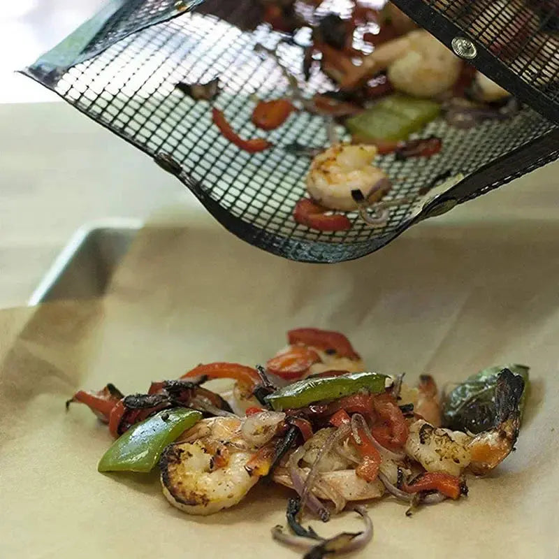 3-Pack Non-Stick Mesh Grill Bags for Easy Grilling