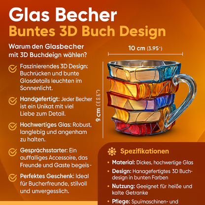3D Book Design Resin Mug for Coffee & Tea