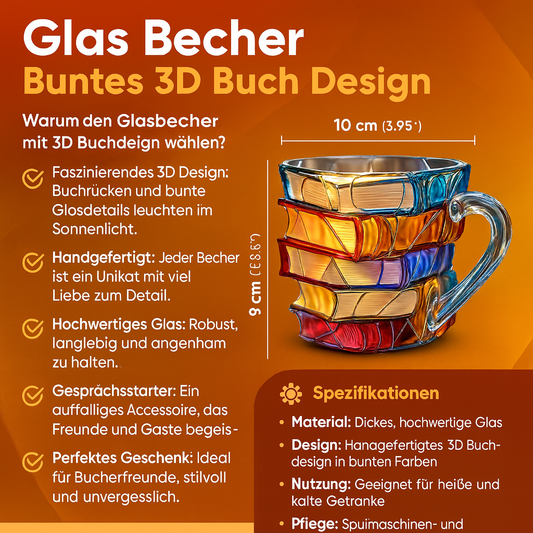 3D Book Design Resin Mug for Coffee & Tea