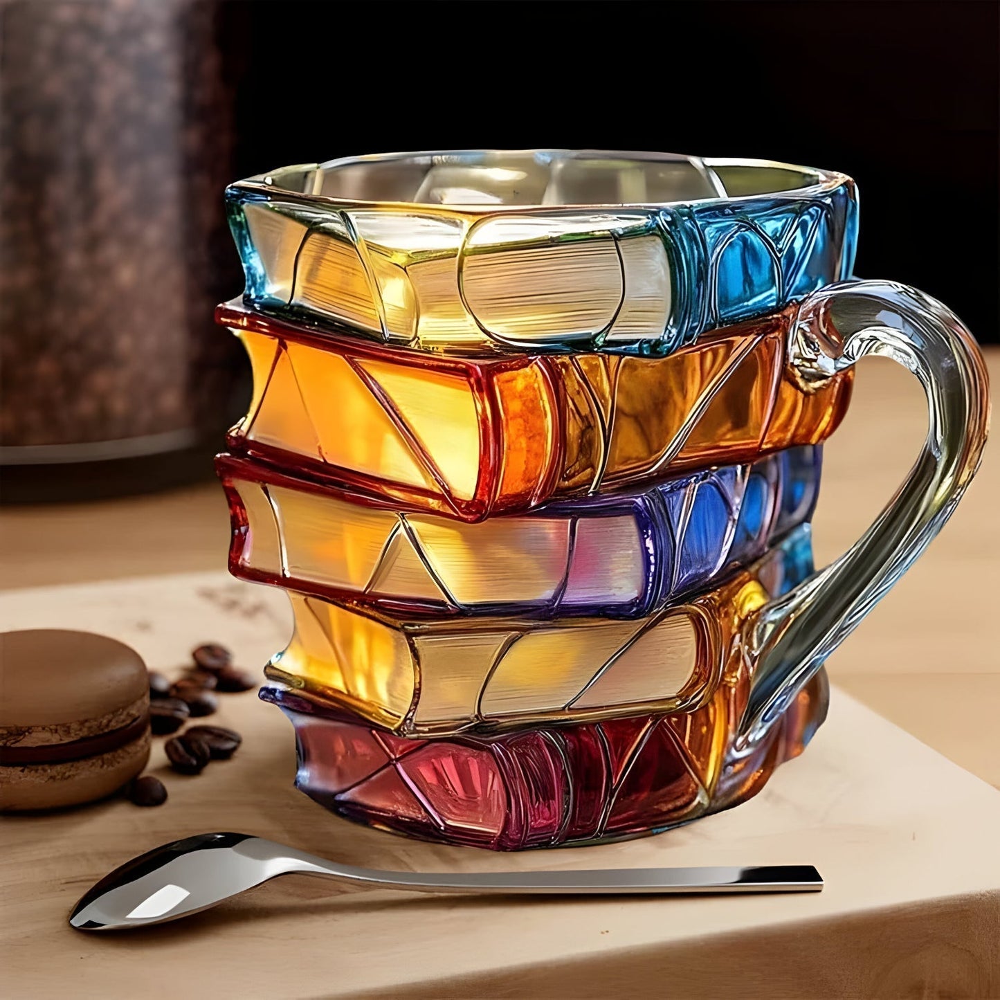 3D Book Design Resin Mug for Coffee & Tea