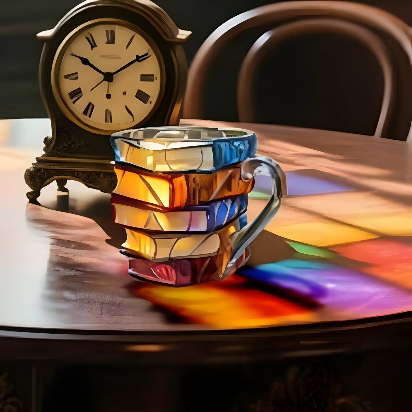 3D Book Design Resin Mug for Coffee & Tea