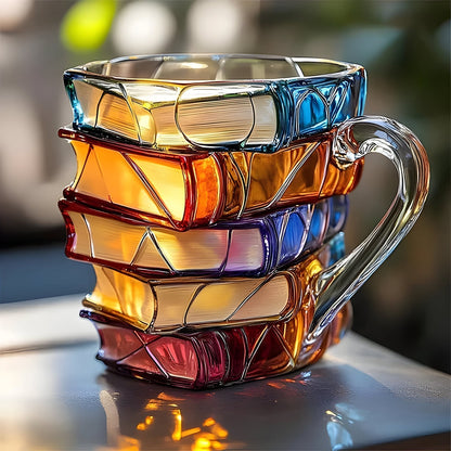 3D Book Design Resin Mug for Coffee & Tea