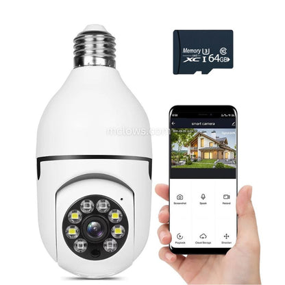 360-Degree Bulb Security Camera - Full HD Night Vision