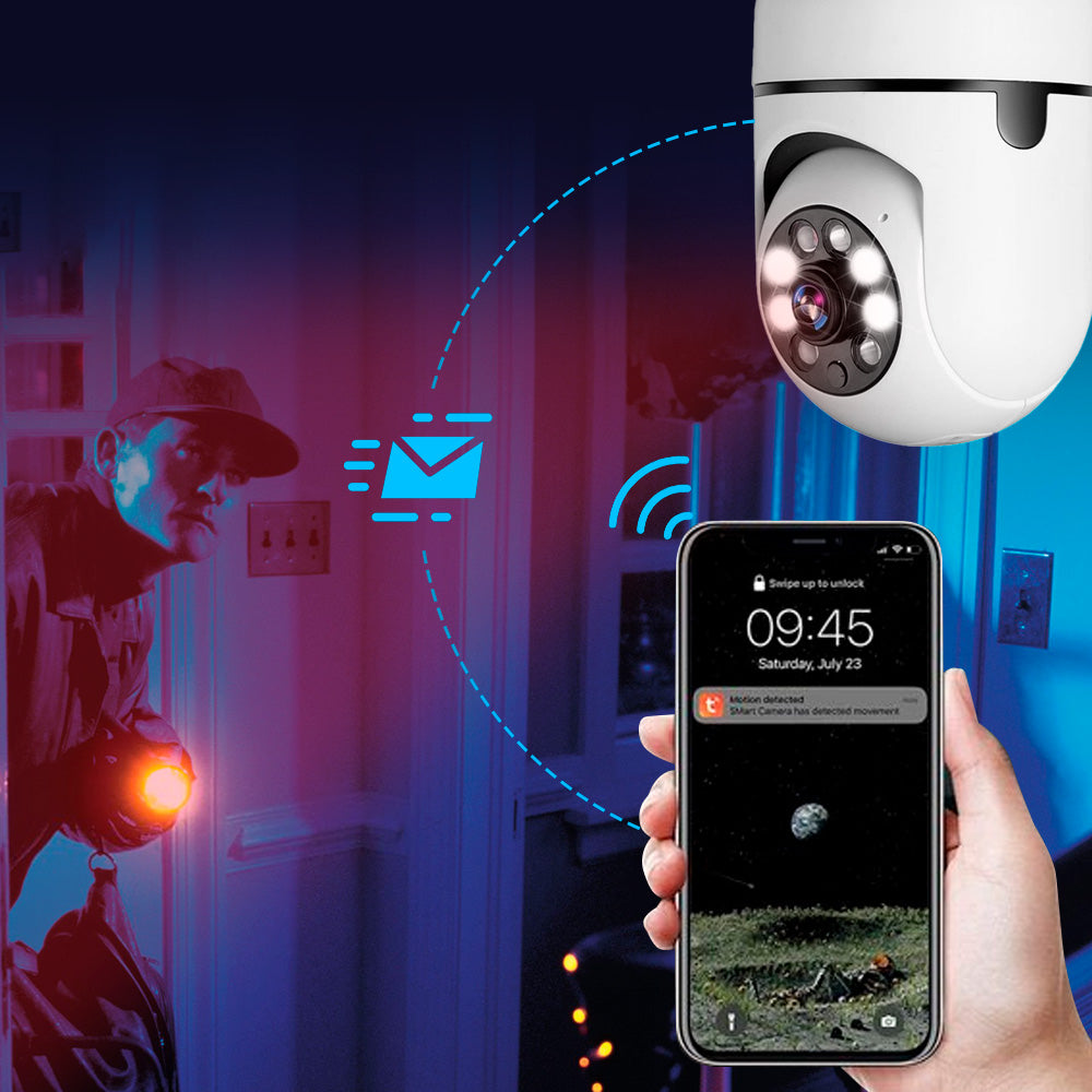 360-Degree Bulb Security Camera - Full HD Night Vision