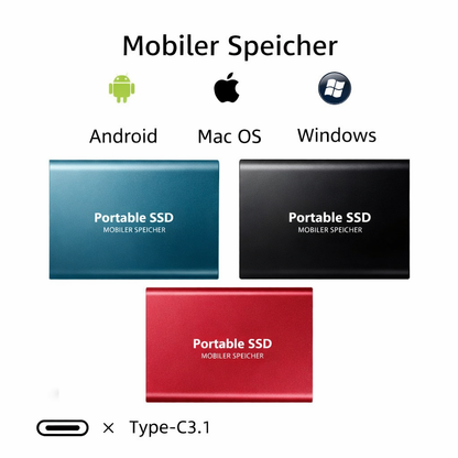 2TB Portable External Solid State Drive (SSD)