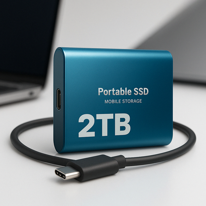2TB Portable External Solid State Drive (SSD)