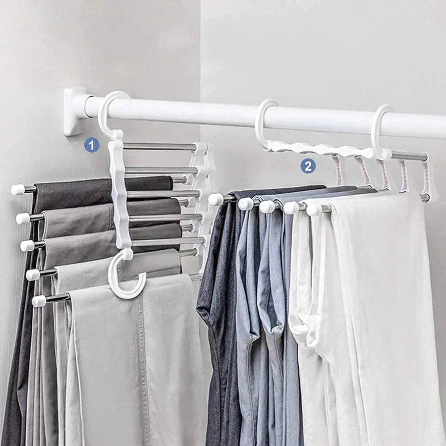 5-in-1 Stainless Steel Clothes Hanger - Space Saver