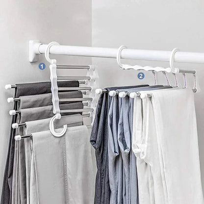 5-in-1 Stainless Steel Clothes Hanger - Space Saver