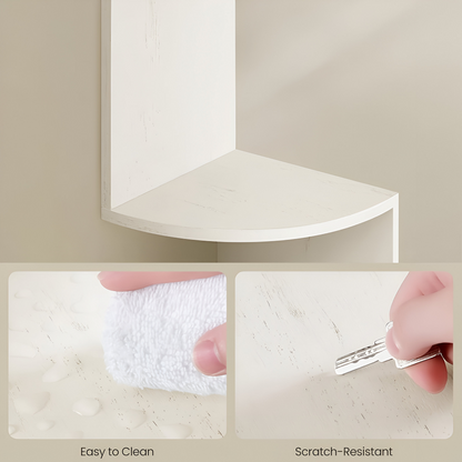 5-Tier Zigzag Corner Shelf for Space-Saving Storage
