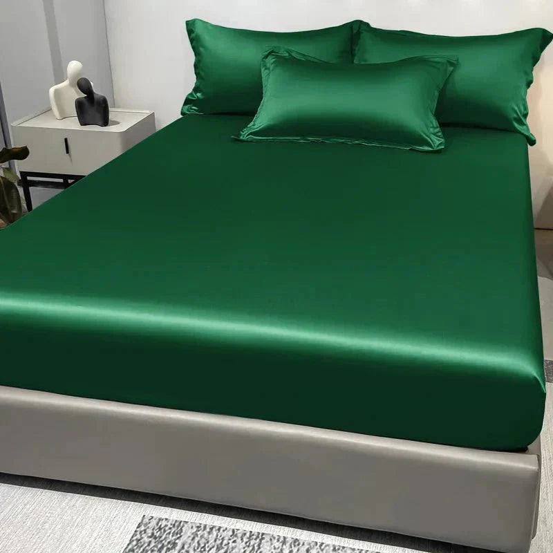 100% Cotton Satin Fitted Bed Sheet