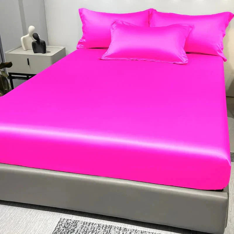 100% Cotton Satin Fitted Bed Sheet