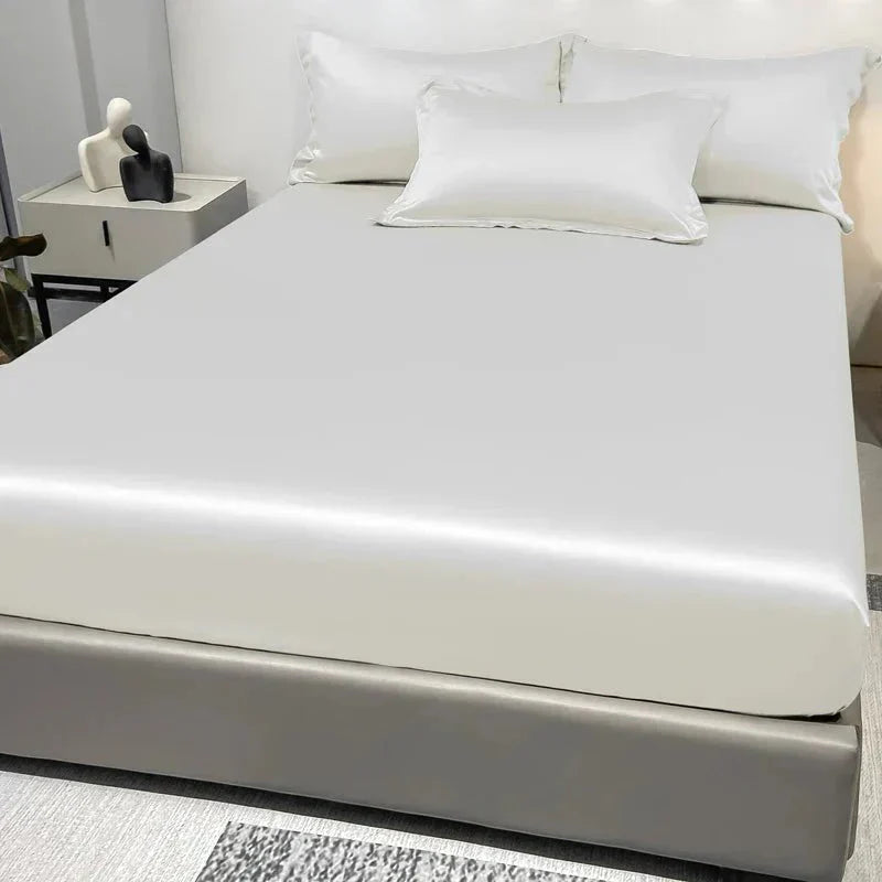 100% Cotton Satin Fitted Bed Sheet