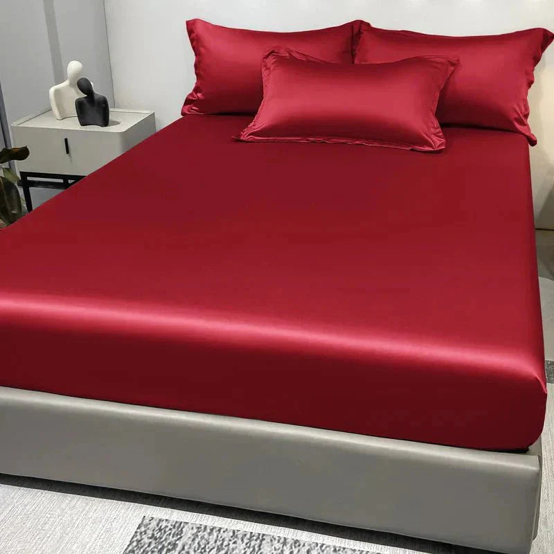 100% Cotton Satin Fitted Bed Sheet