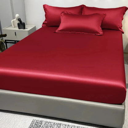 100% Cotton Satin Fitted Bed Sheet