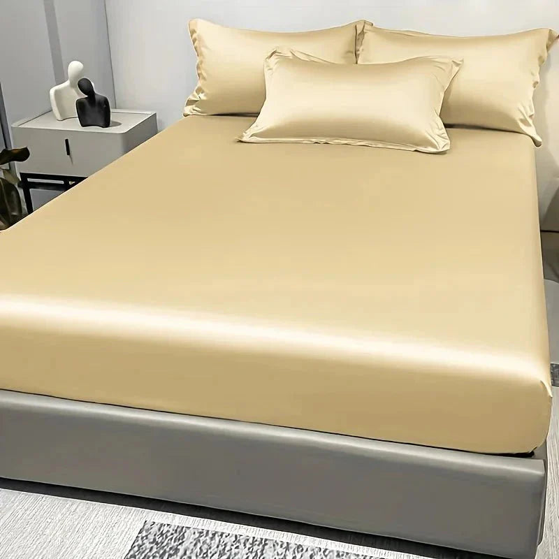 100% Cotton Satin Fitted Bed Sheet