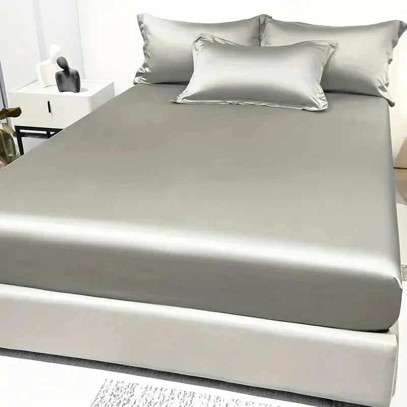 100% Cotton Satin Fitted Bed Sheet