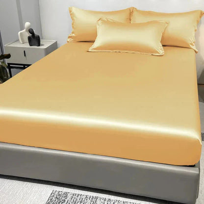 100% Cotton Satin Fitted Bed Sheet