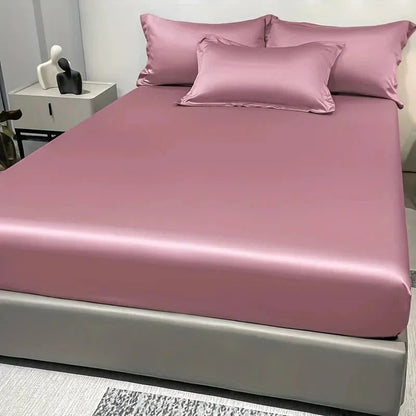 100% Cotton Satin Fitted Bed Sheet
