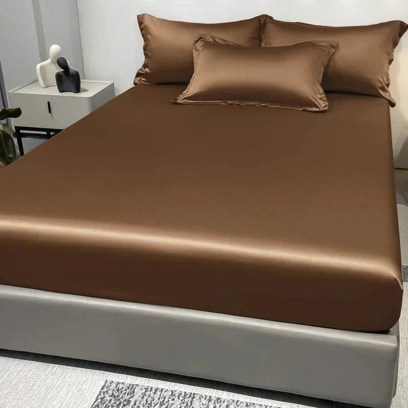 100% Cotton Satin Fitted Bed Sheet