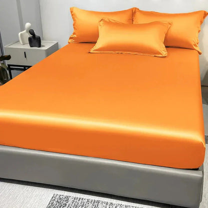 100% Cotton Satin Fitted Bed Sheet