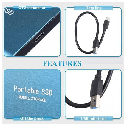 128GB Portable External SSD with USB-C