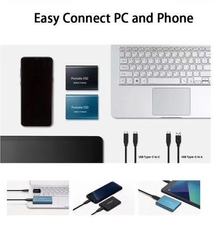 128GB Portable External SSD with USB-C