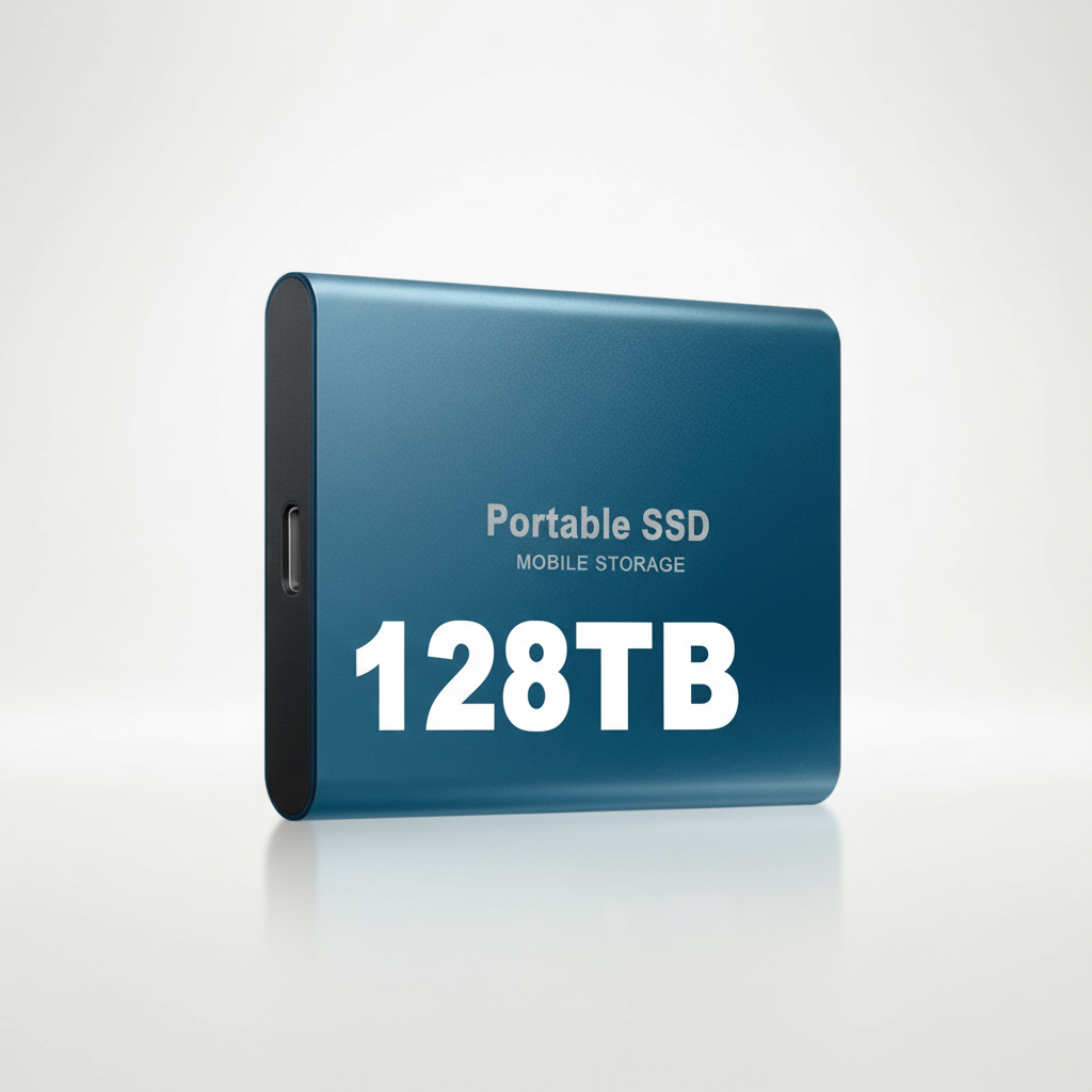 128GB Portable External SSD with USB-C