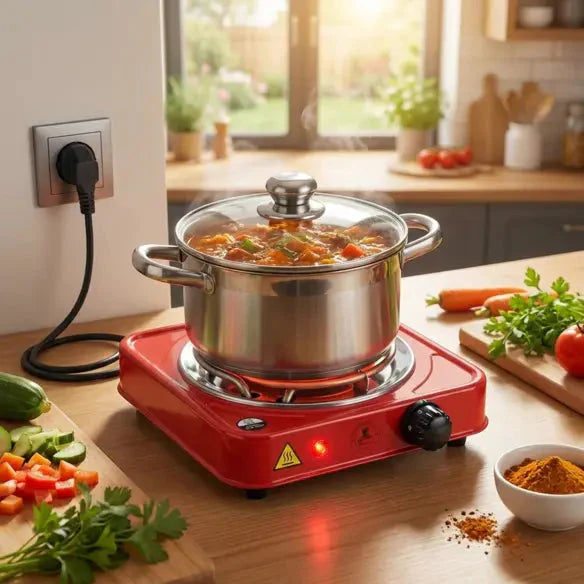 1000W Portable Electric Hot Plate for Kitchen