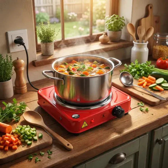 1000W Portable Electric Hot Plate for Kitchen