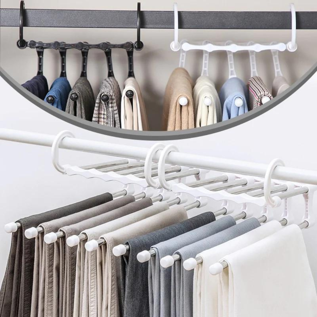 5-in-1 Stainless Steel Clothes Hanger - Space Saver
