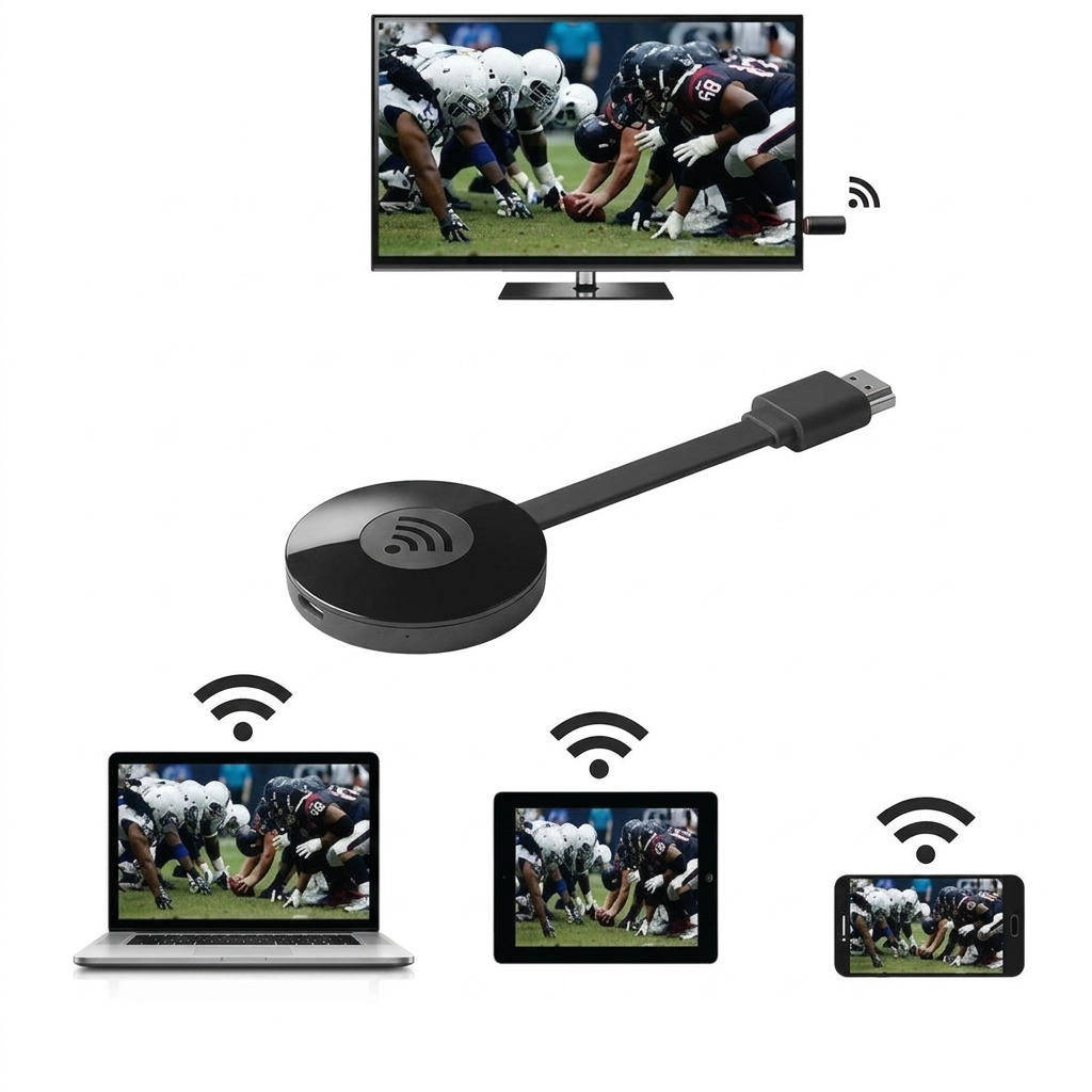 1080p Wireless HDMI Adapter to Stream Phone to TV