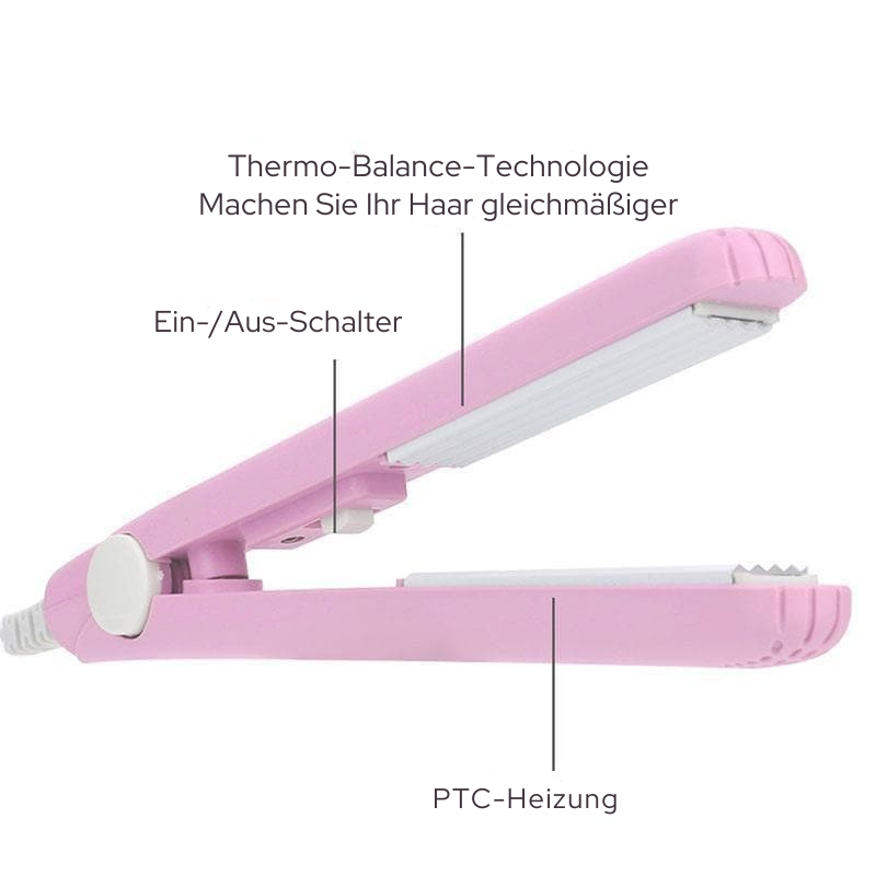 2-in-1 Mini Hair Straightener and Curler - Ceramic