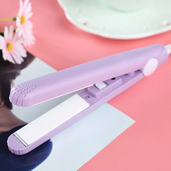 2-in-1 Ceramic Hair Straightener & Mini Curler
