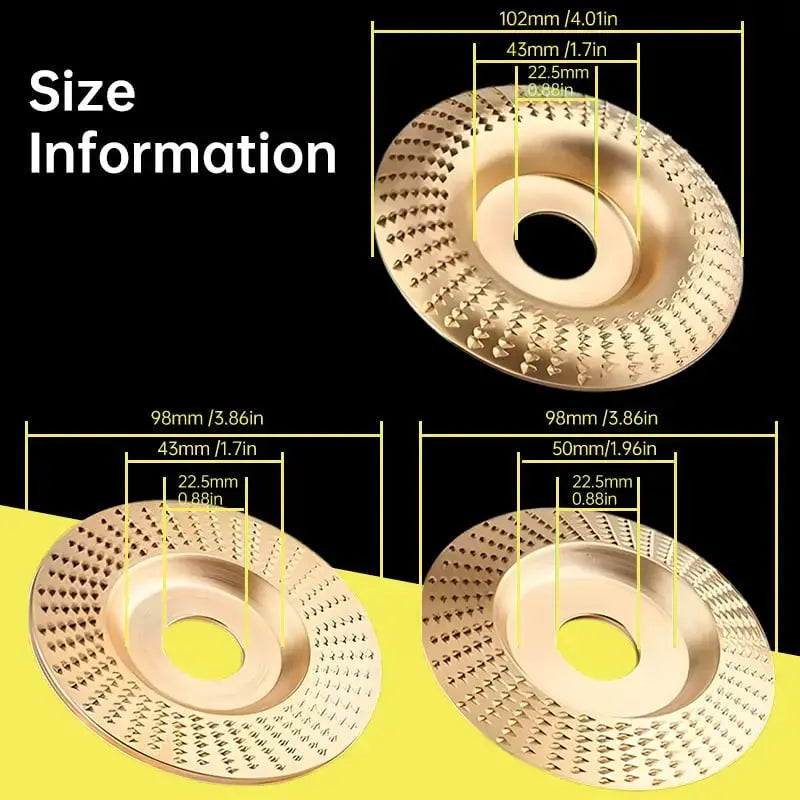 3-Piece Grinding Wheel Set for Woodworking
