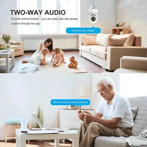 360-Degree Wireless Security Camera with Night Vision