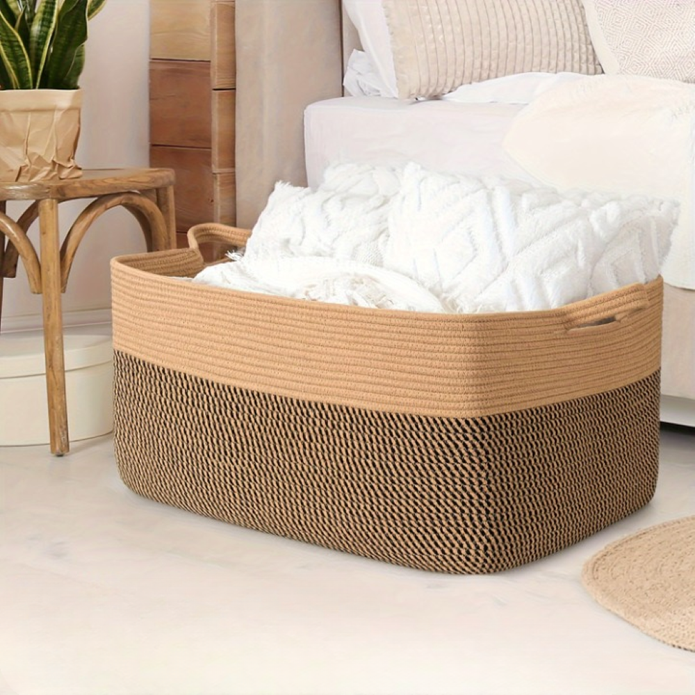 45L Woven Fabric Storage Bin Organizer