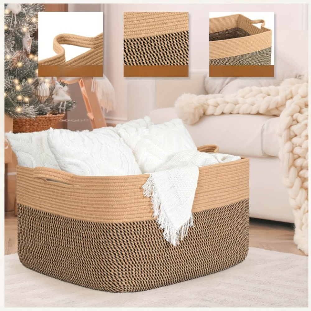 45L Woven Fabric Storage Bin Organizer