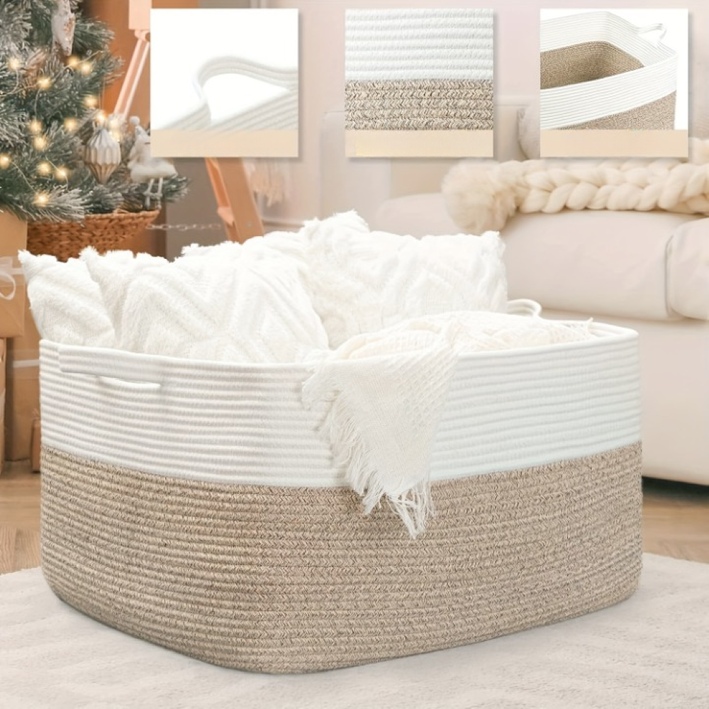 45L Woven Fabric Storage Bin Organizer