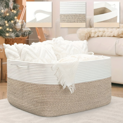 45L Woven Fabric Storage Bin Organizer